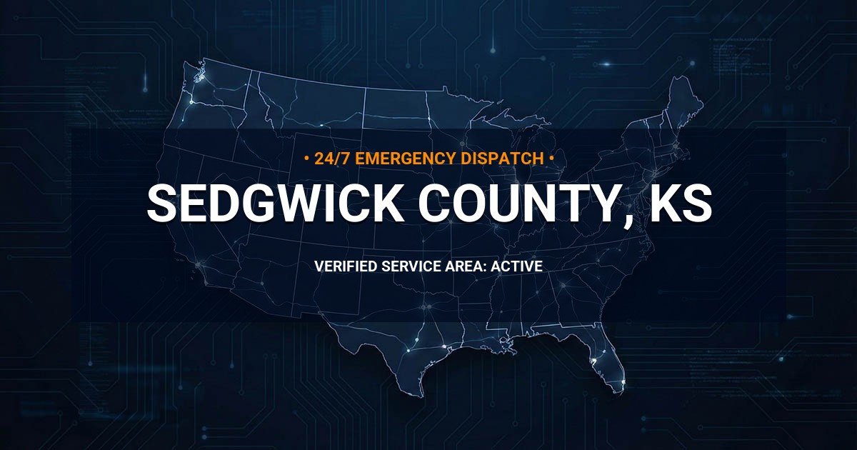 Emergency Plumbing Dispatch Map for Sedgwick County Plumbing Logistics