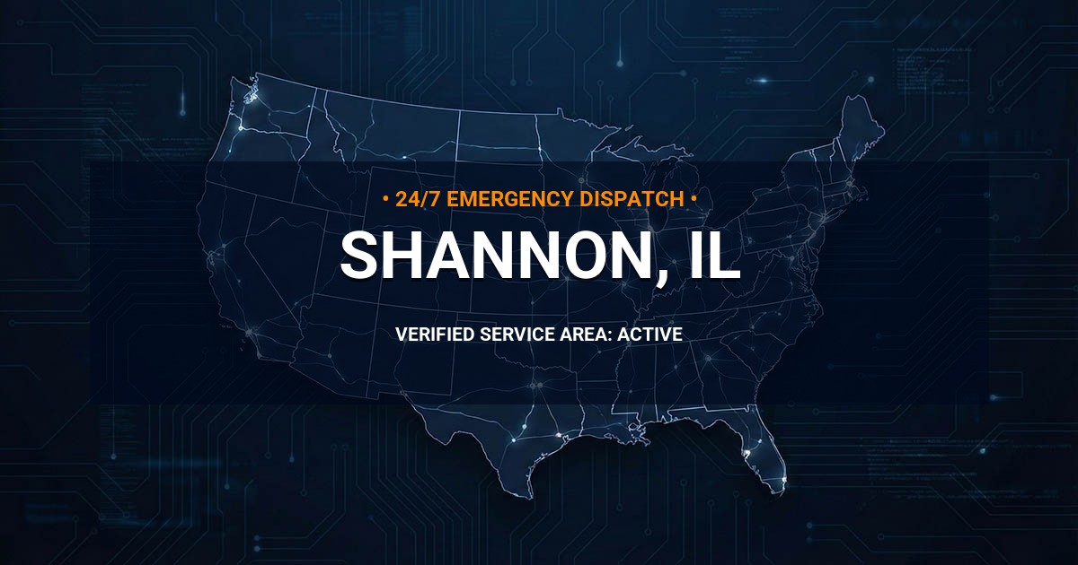 Emergency Plumbing Dispatch Map for Plumbing Services: Shannon, IL