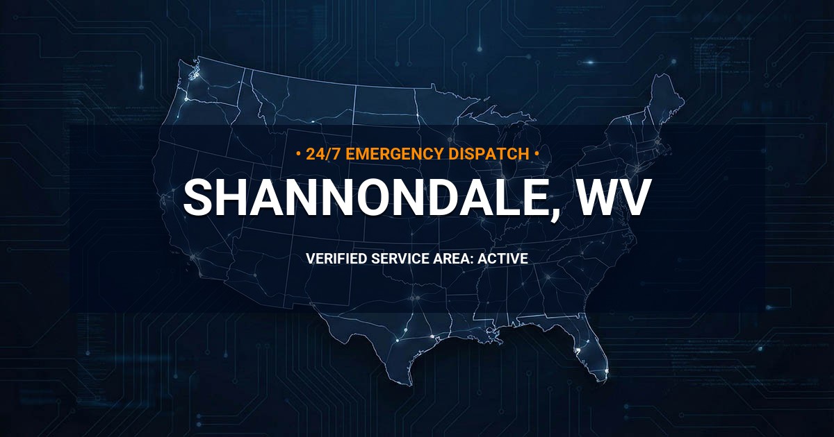 Emergency Plumbing Dispatch Map for Plumbing Services: Shannondale, WV