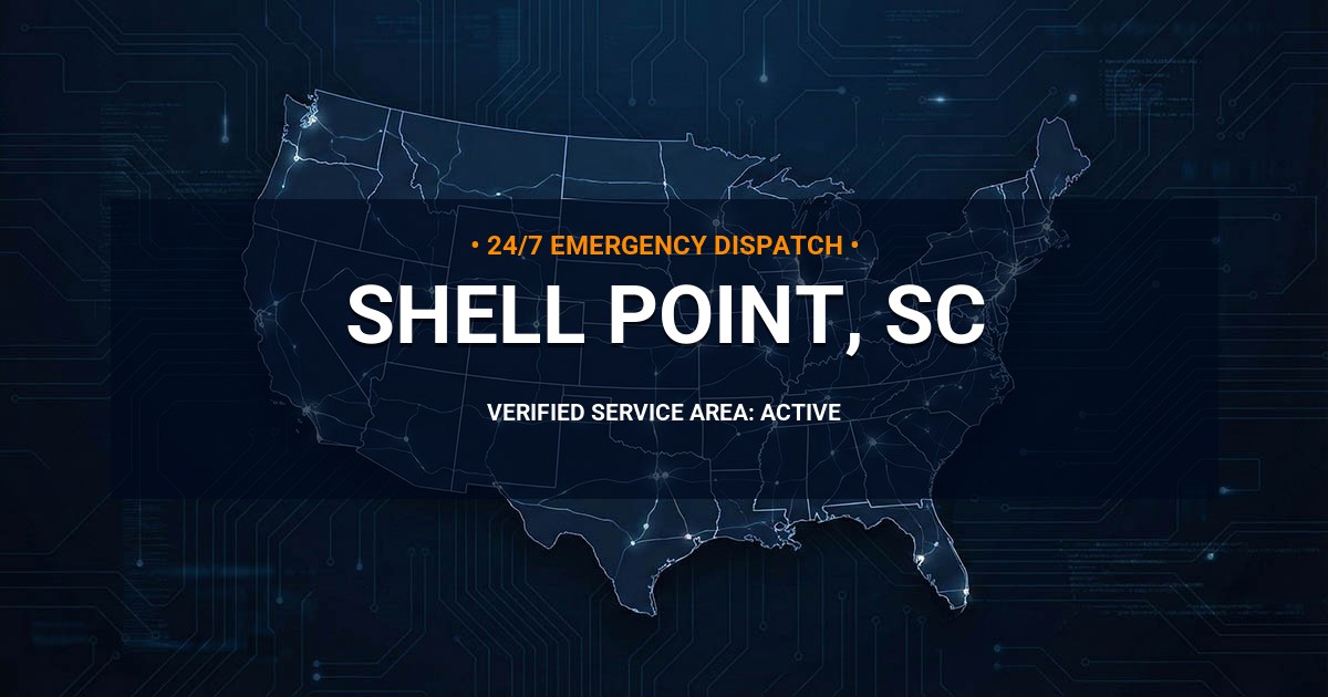 Emergency Plumbing Dispatch Map for Plumbing Services: Shell Point, SC