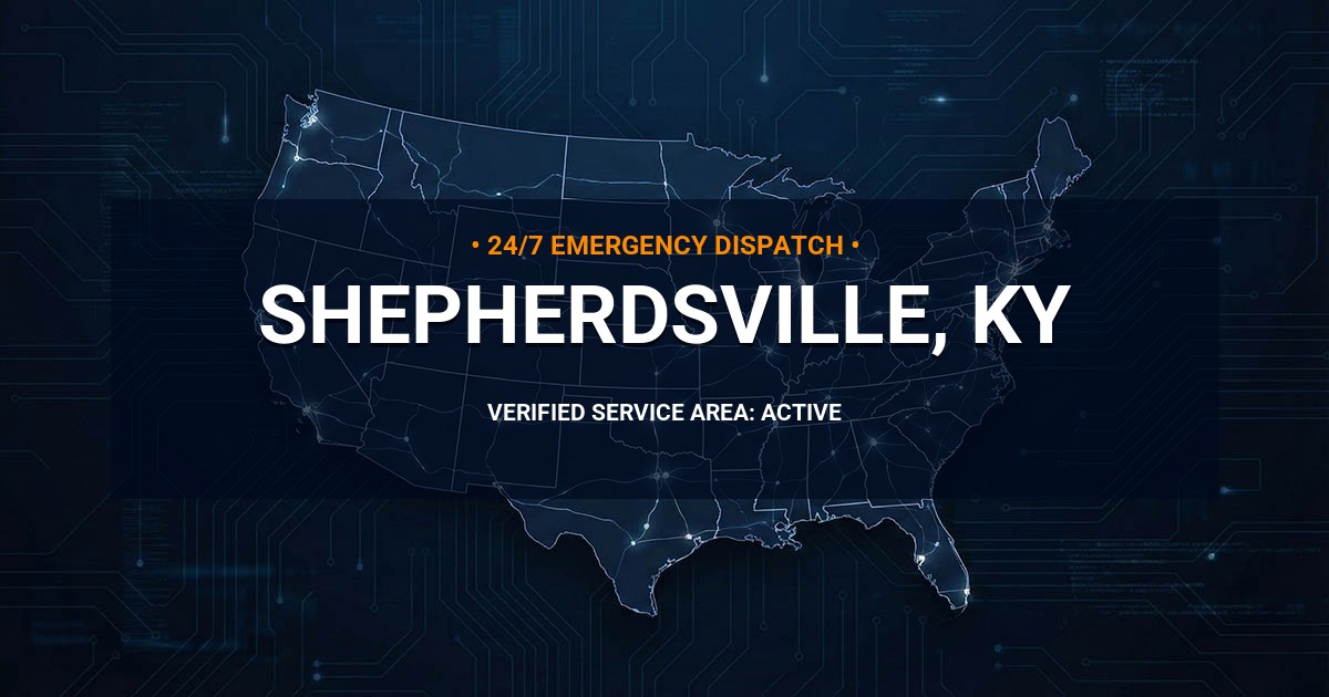 Emergency Plumbing Dispatch Map for Plumbing Services: Shepherdsville, KY