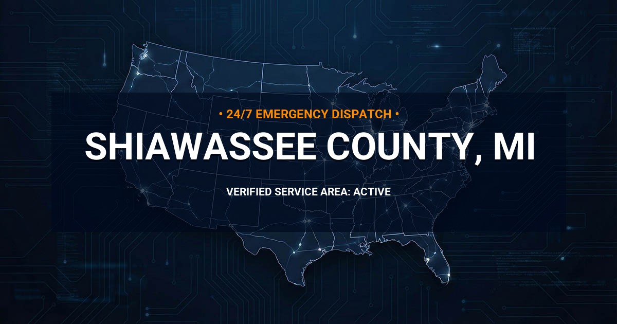 Emergency Plumbing Dispatch Map for Shiawassee County Plumbing Logistics
