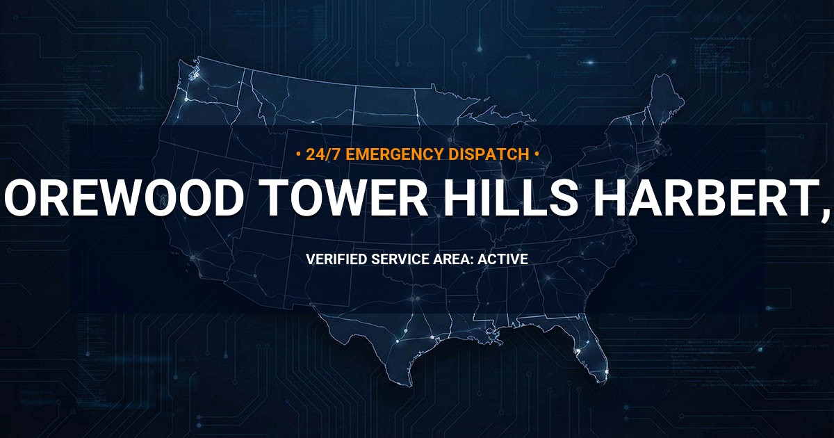 Emergency Plumbing Dispatch Map for Plumbing Services: Shorewood-Tower Hills-Harbert, MI