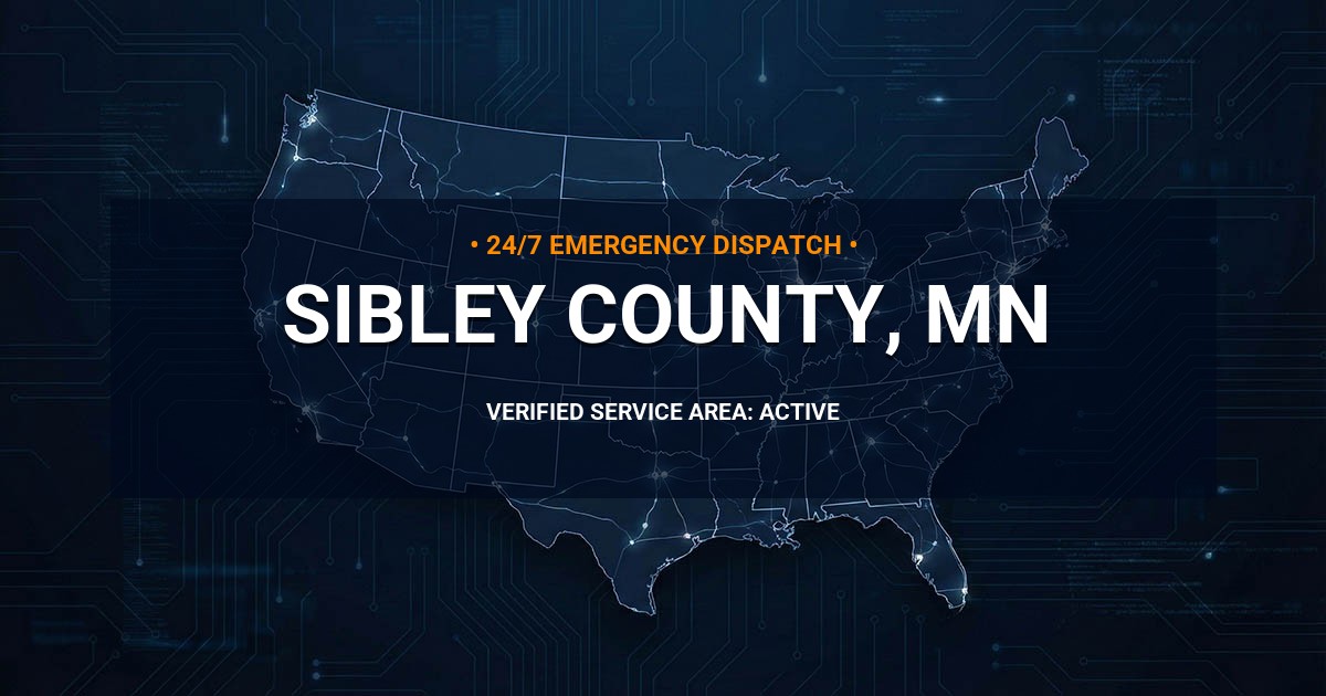 Emergency Plumbing Dispatch Map for Sibley County Plumbing Logistics