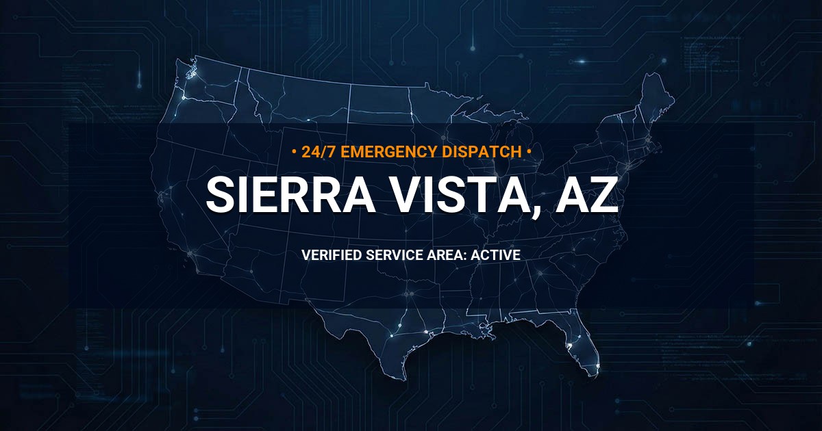 Emergency Plumbing Dispatch Map for Plumbing Services: Sierra Vista, AZ