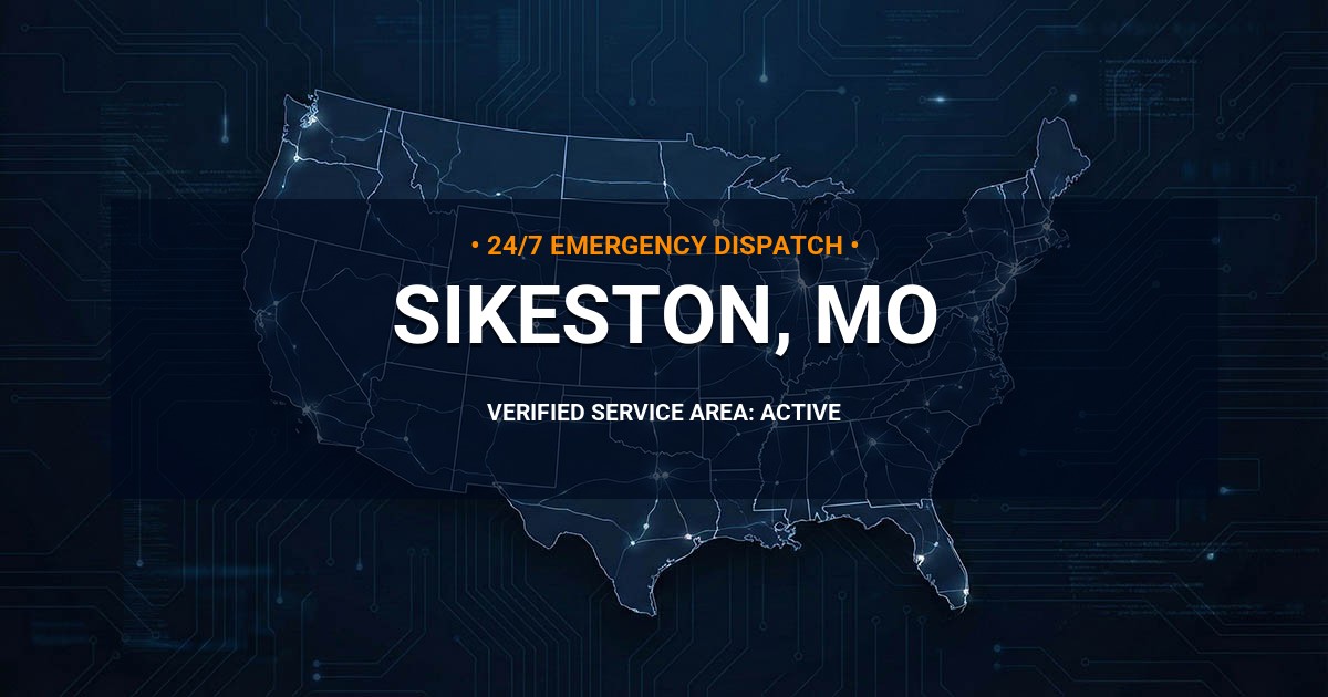 Emergency Plumbing Dispatch Map for Plumbing Services: Sikeston, MO