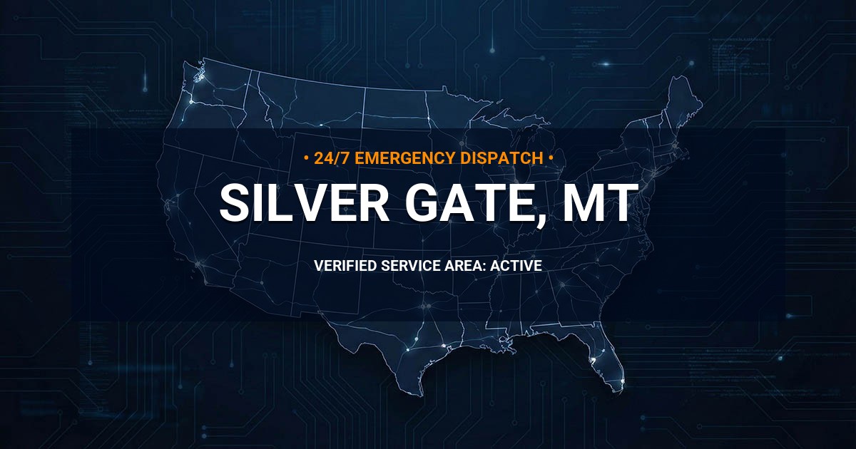 Emergency Plumbing Dispatch Map for Plumbing Services: Silver Gate, MT