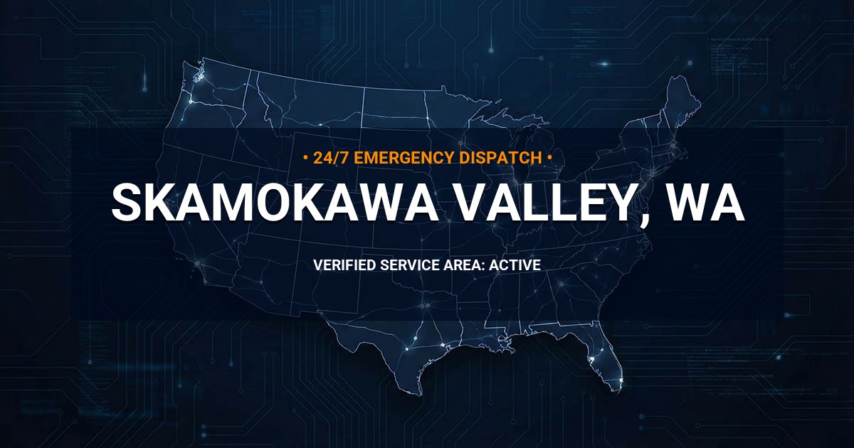 Emergency Plumbing Dispatch Map for Plumbing Services: Skamokawa Valley, WA