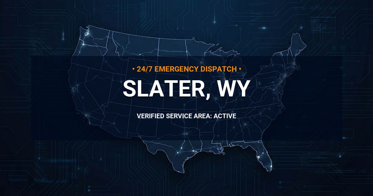 Emergency Plumbing Dispatch Map for Plumbing Services: Slater, WY