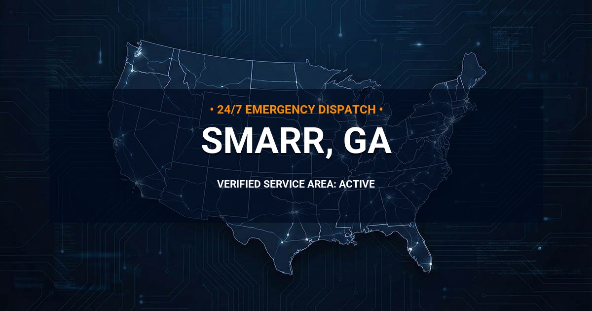 Emergency Plumbing Dispatch Map for Plumbing Services: Smarr, GA