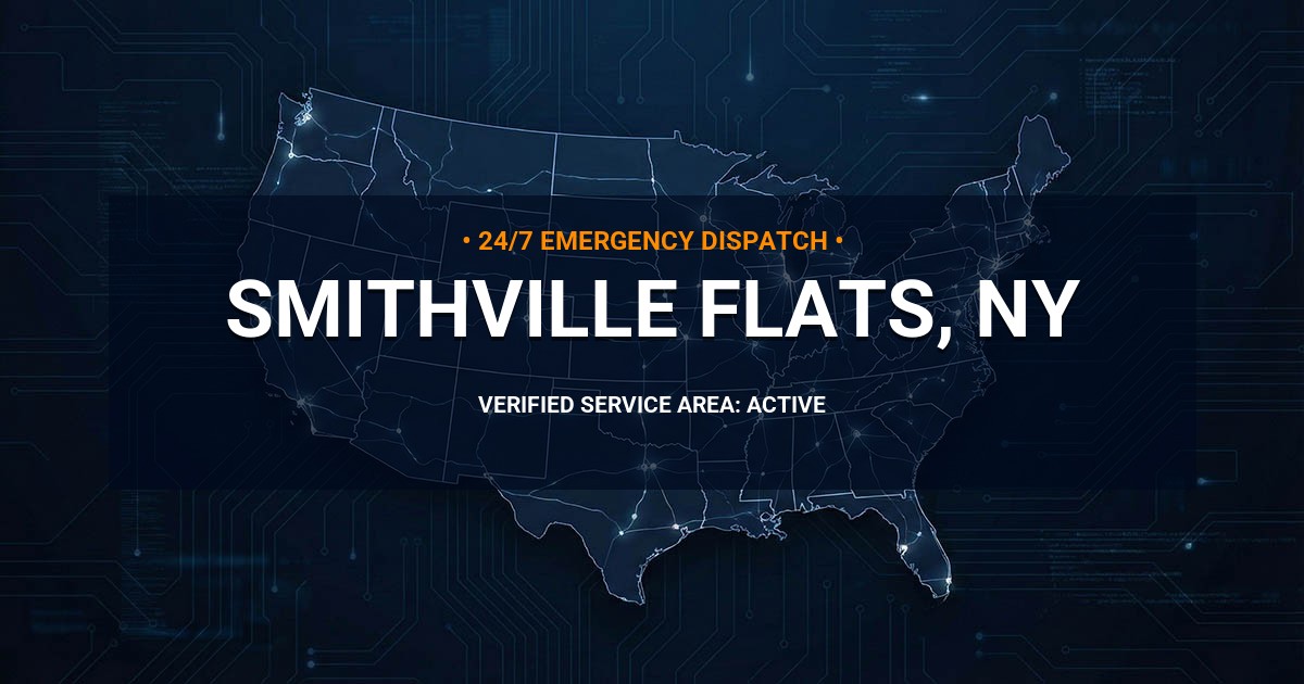 Emergency Plumbing Dispatch Map for Plumbing Services: Smithville Flats, NY