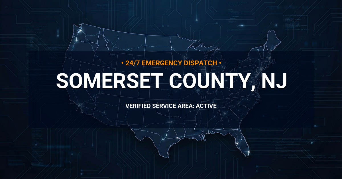 Emergency Plumbing Dispatch Map for Somerset County Plumbing Logistics