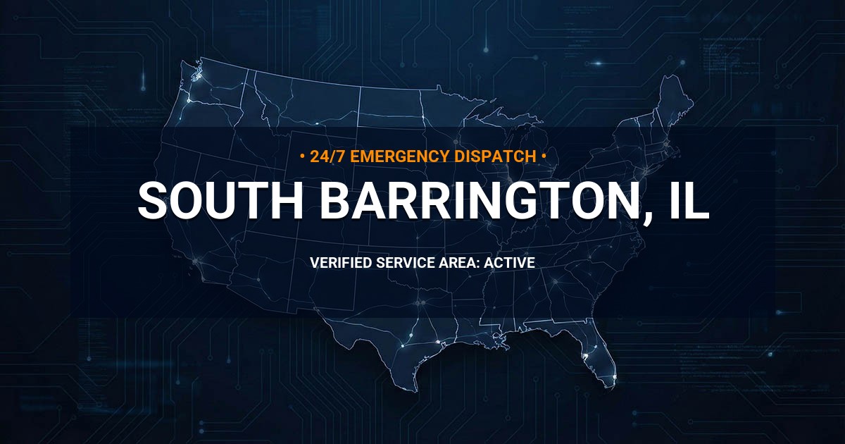 Emergency Plumbing Dispatch Map for Plumbing Services: South Barrington, IL