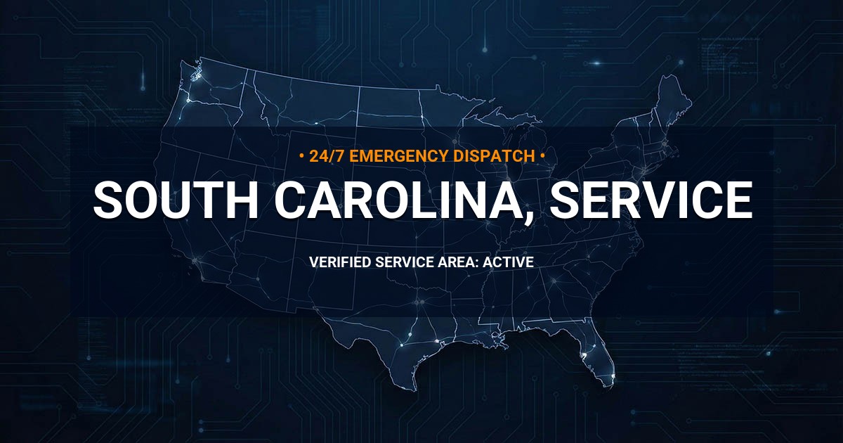 Emergency Plumbing Dispatch Map for South Carolina Plumbing Administration