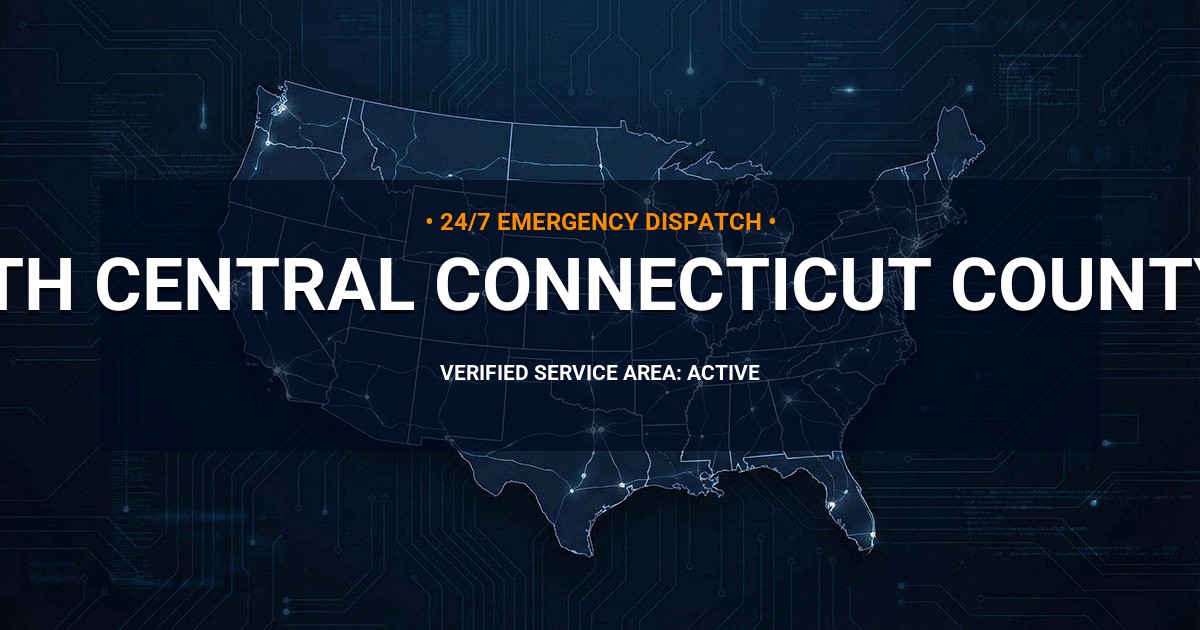 Emergency Plumbing Dispatch Map for South Central Connecticut County Plumbing Logistics