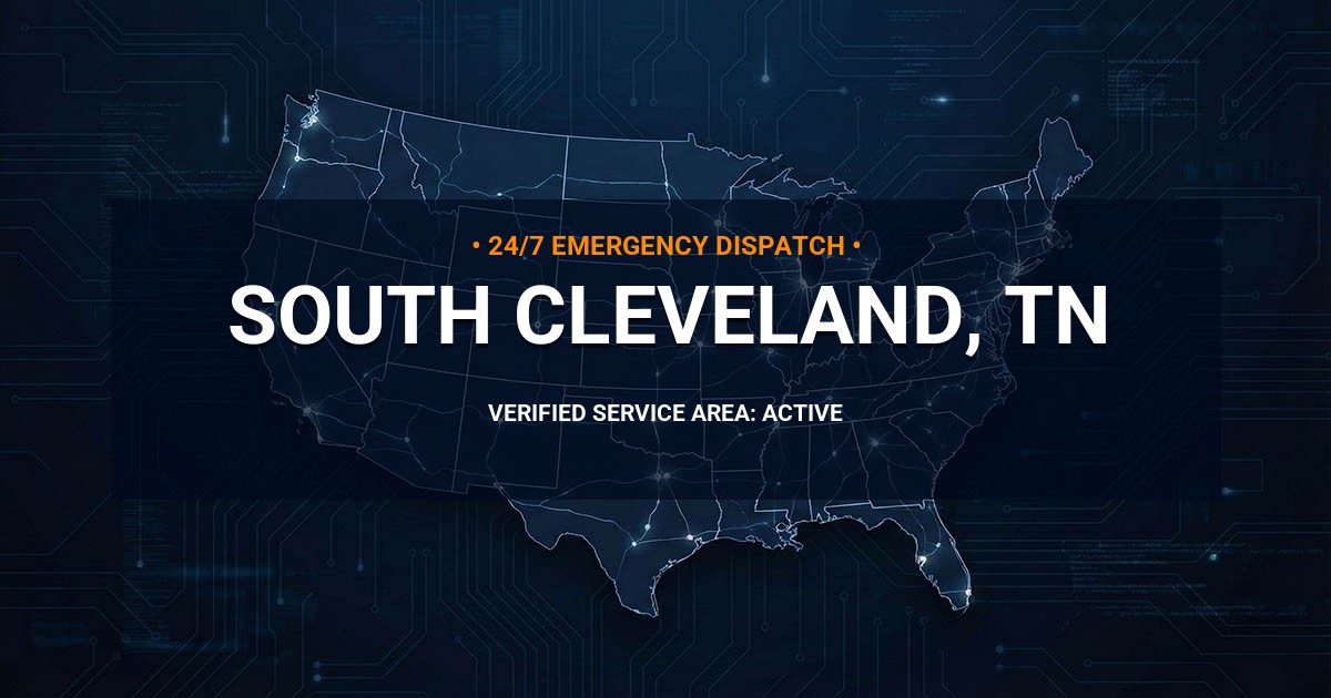 Emergency Plumbing Dispatch Map for Plumbing Services: South Cleveland, TN