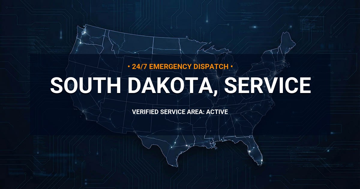 Emergency Plumbing Dispatch Map for South Dakota Plumbing Administration
