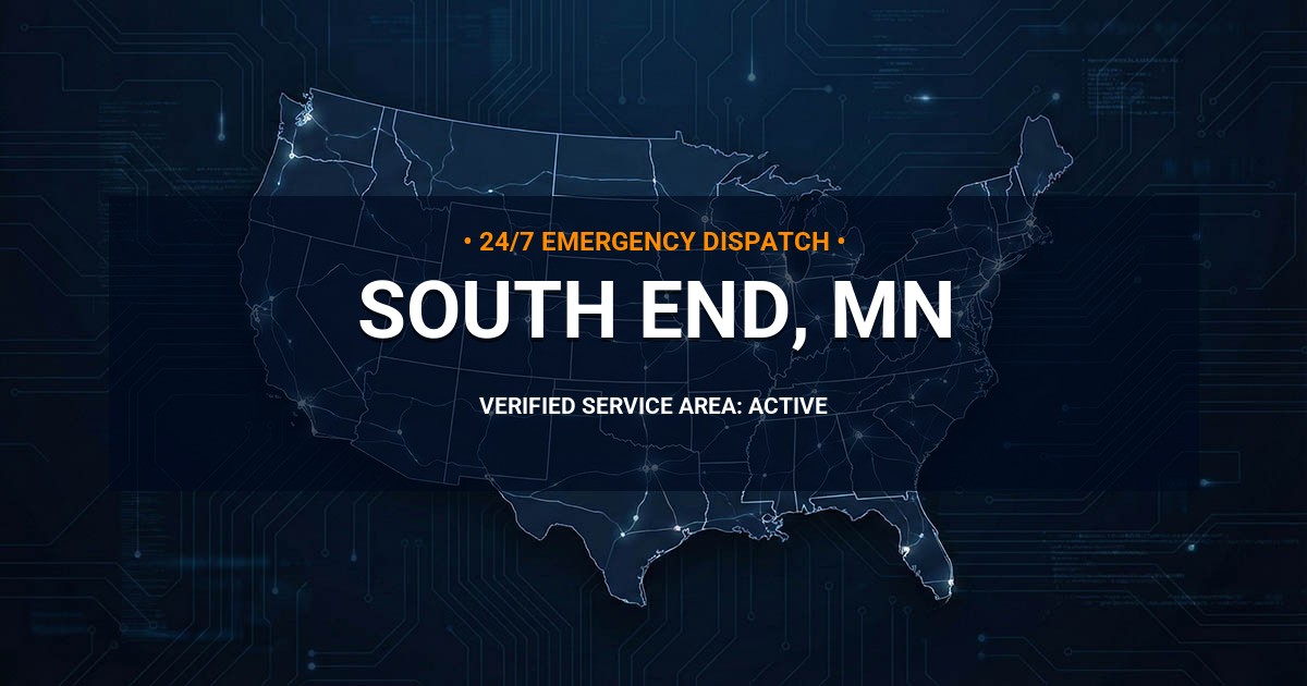 Emergency Plumbing Dispatch Map for Plumbing Services: South End, MN