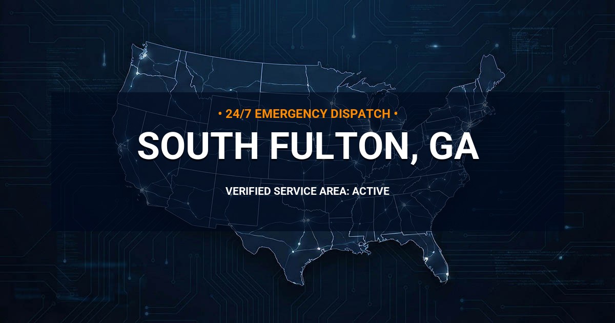 Emergency Plumbing Dispatch Map for Plumbing Services: South Fulton, GA