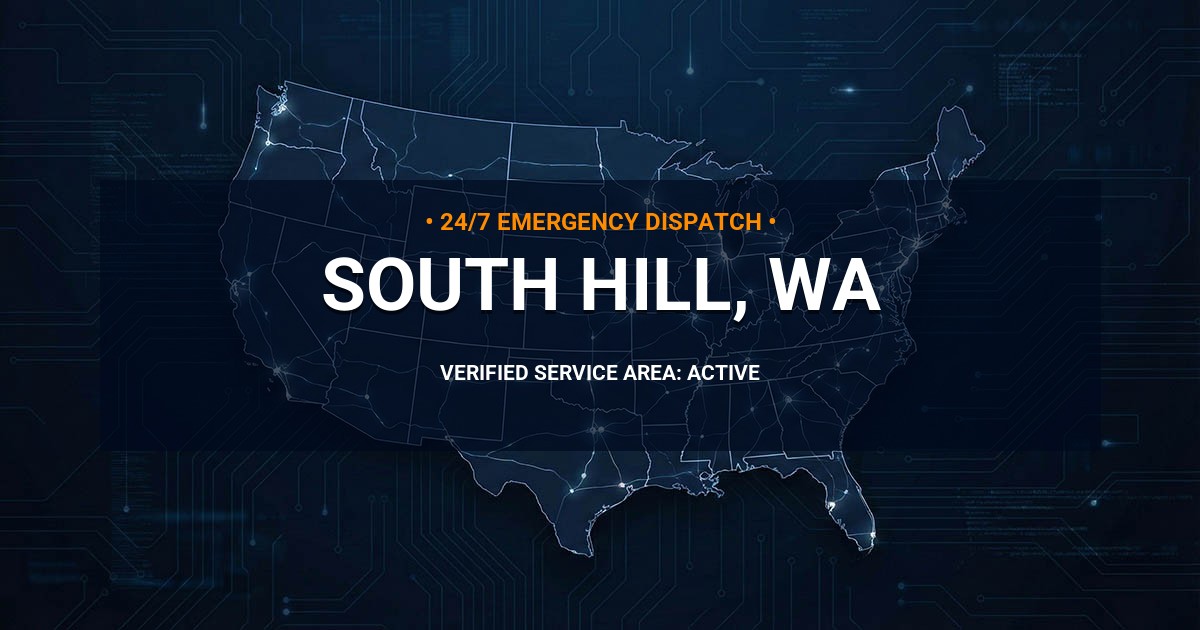 Emergency Plumbing Dispatch Map for Plumbing Services: South Hill, WA
