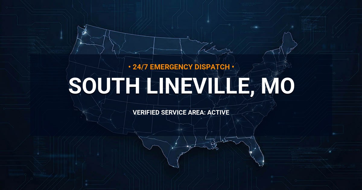 Emergency Plumbing Dispatch Map for Plumbing Services: South Lineville, MO