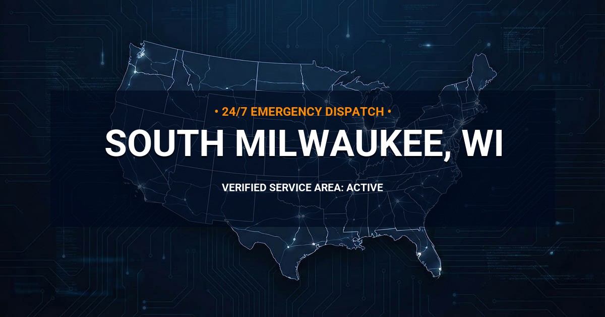 Emergency Plumbing Dispatch Map for Plumbing Services: South Milwaukee, WI