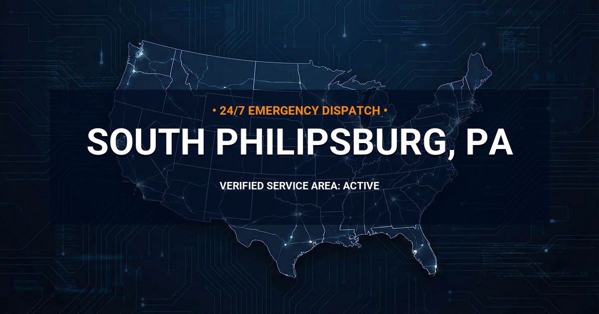Emergency Plumbing Dispatch Map for Plumbing Services: South Philipsburg, PA