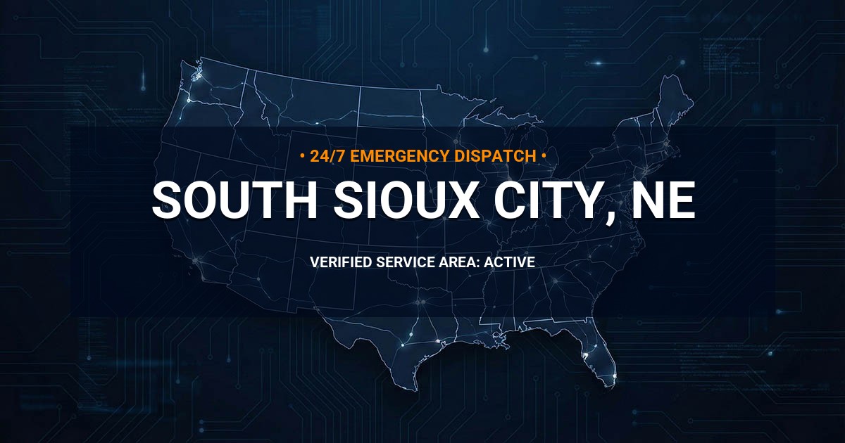 Emergency Plumbing Dispatch Map for Plumbing Services: South Sioux City, NE