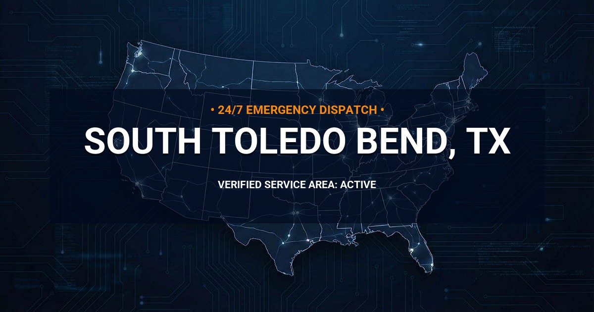 Emergency Plumbing Dispatch Map for Plumbing Services: South Toledo Bend, TX