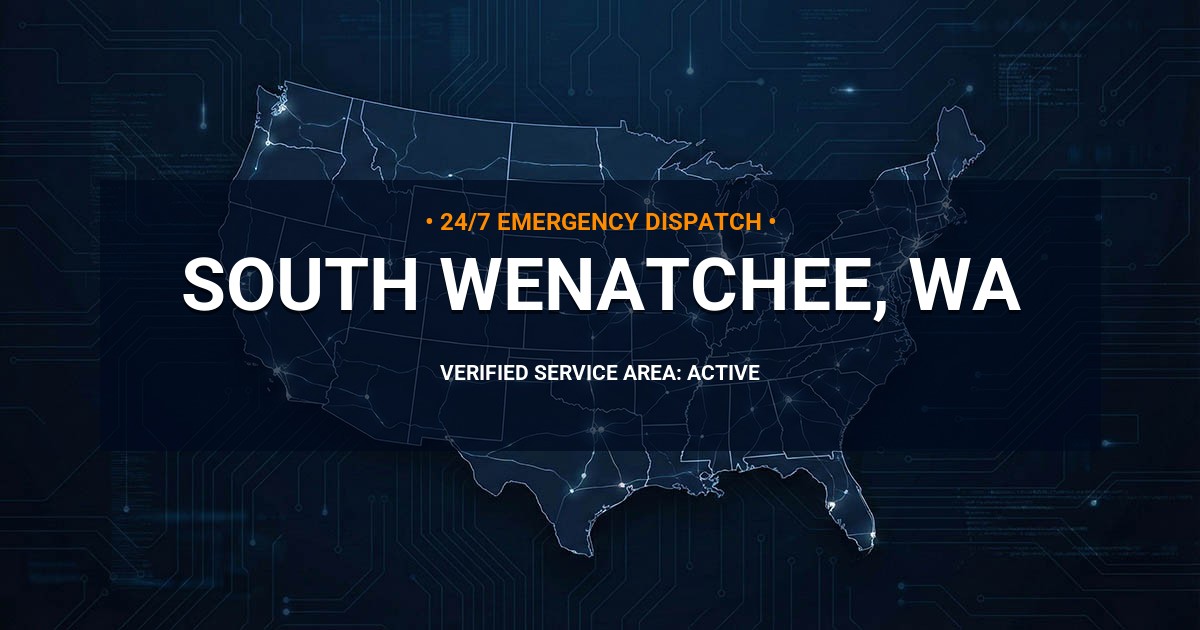 Emergency Plumbing Dispatch Map for Plumbing Services: South Wenatchee, WA