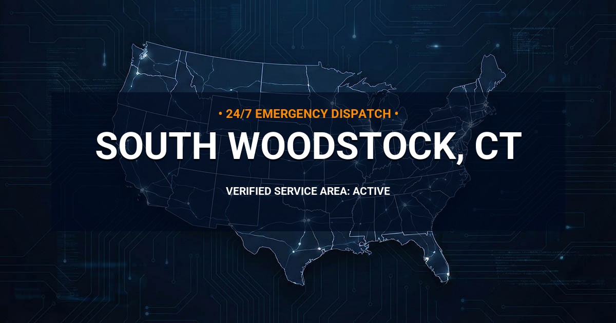 Emergency Plumbing Dispatch Map for Plumbing Services: South Woodstock, CT