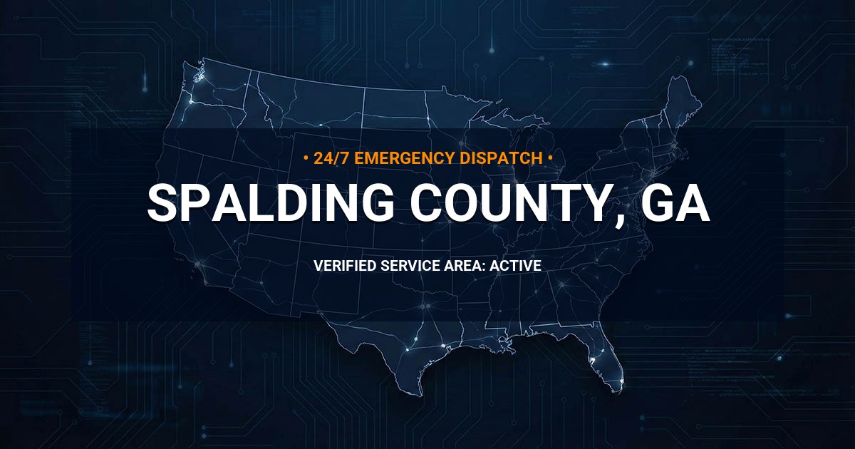 Emergency Plumbing Dispatch Map for Spalding County Plumbing Logistics