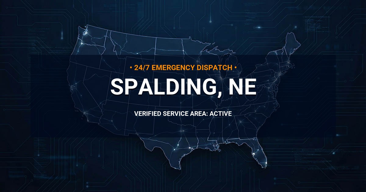 Emergency Plumbing Dispatch Map for Plumbing Services: Spalding, NE