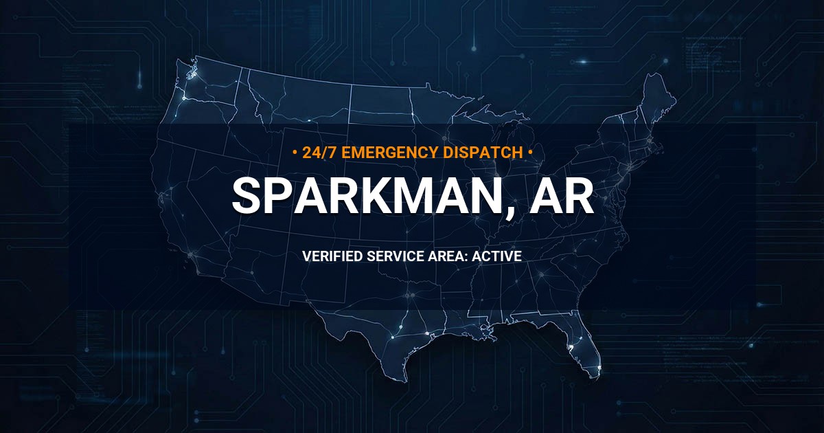 Emergency Plumbing Dispatch Map for Plumbing Services: Sparkman, AR