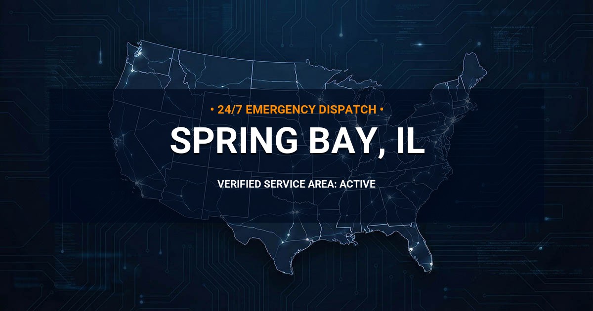 Emergency Plumbing Dispatch Map for Plumbing Services: Spring Bay, IL