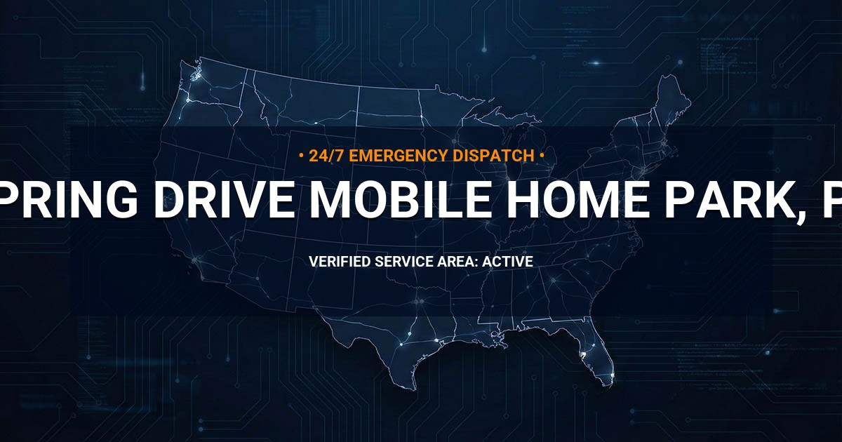 Emergency Plumbing Dispatch Map for Plumbing Services: Spring Drive Mobile Home Park, PA