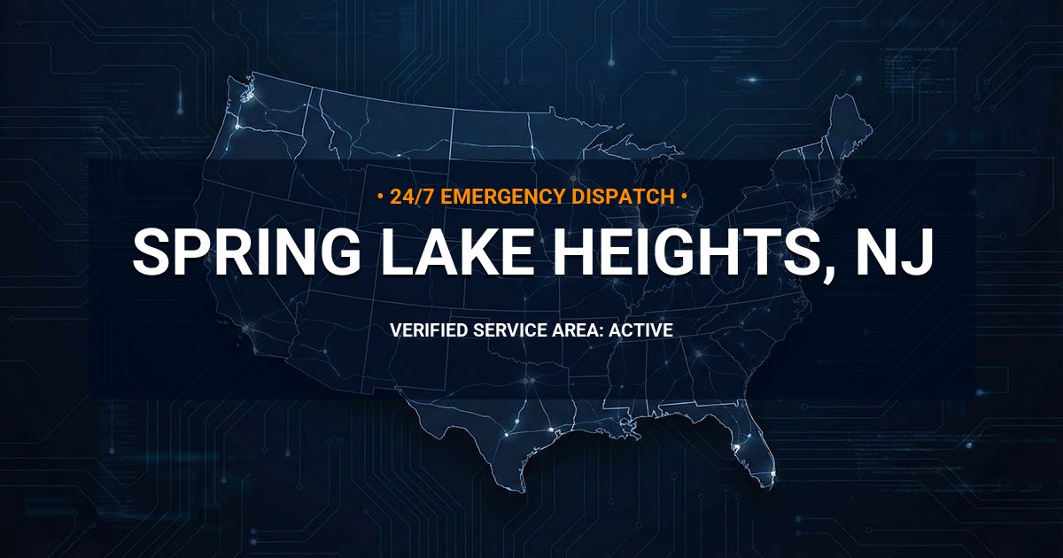 Emergency Plumbing Dispatch Map for Plumbing Services: Spring Lake Heights, NJ