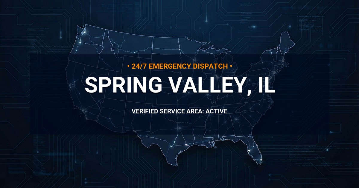 Emergency Plumbing Dispatch Map for Plumbing Services: Spring Valley, IL