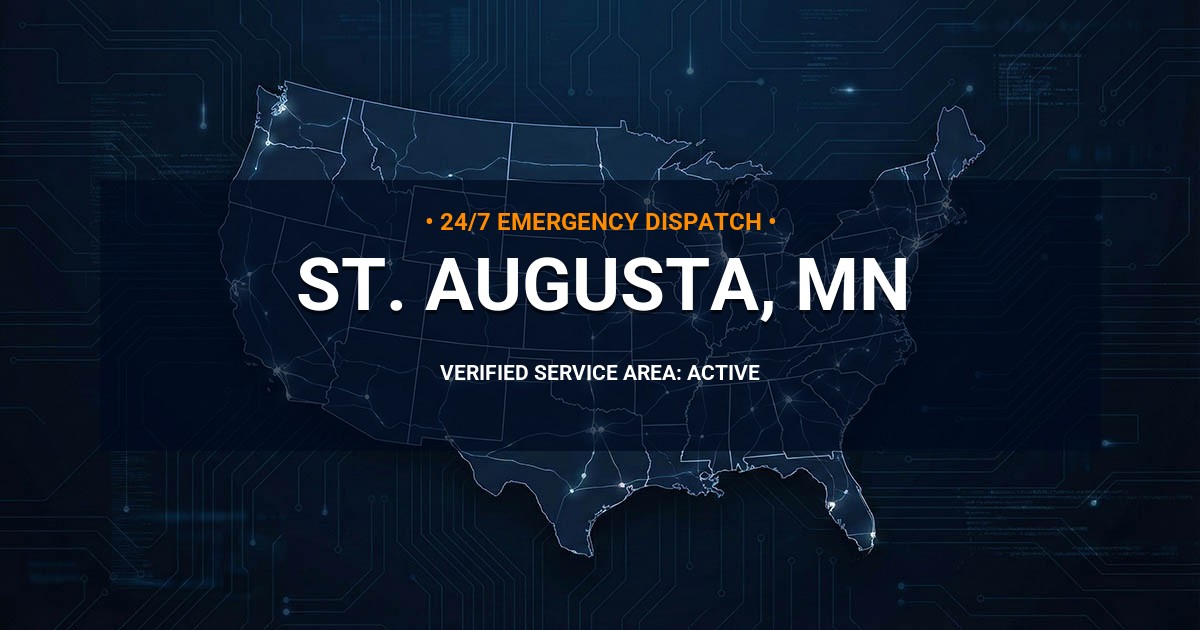 Emergency Plumbing Dispatch Map for Plumbing Services: St. Augusta, MN