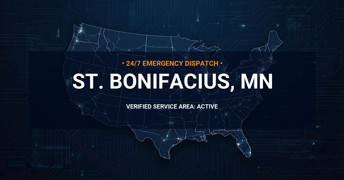 Emergency Plumbing Dispatch Map for Plumbing Services: St. Bonifacius, MN