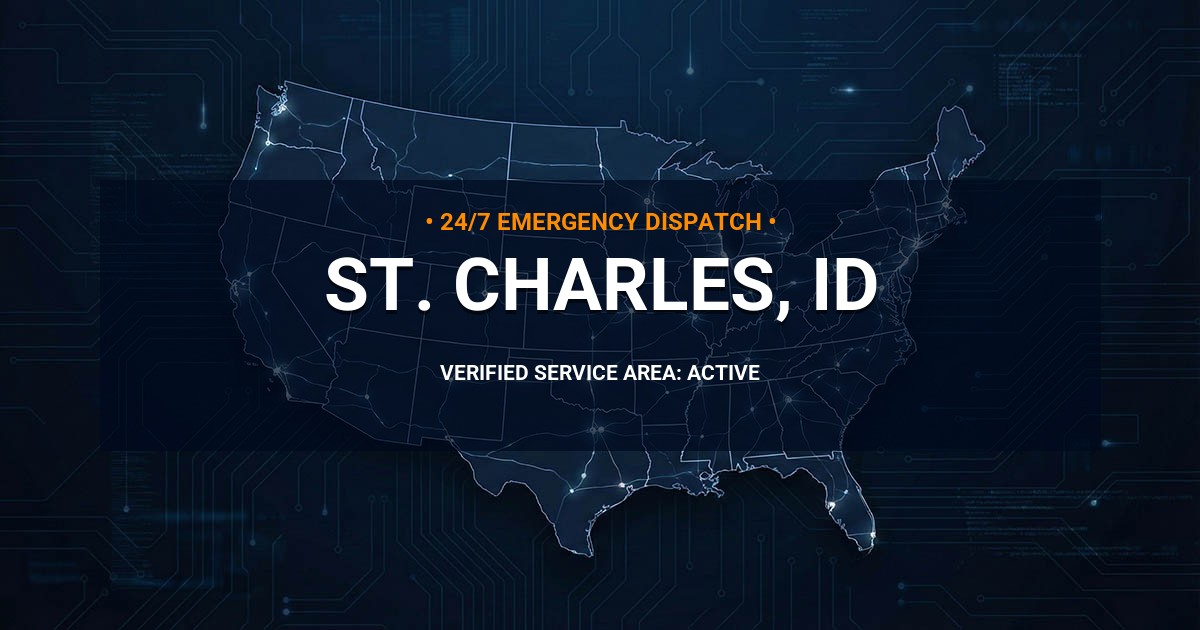 Emergency Plumbing Dispatch Map for Plumbing Services: St. Charles, ID