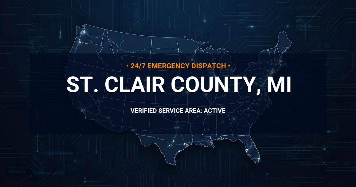 Emergency Plumbing Dispatch Map for St. Clair County Plumbing Logistics