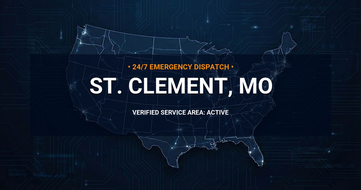 Emergency Plumbing Dispatch Map for Plumbing Services: St. Clement, MO