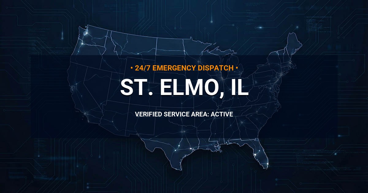 Emergency Plumbing Dispatch Map for Plumbing Services: St. Elmo, IL