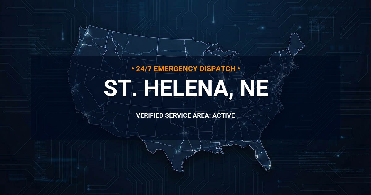Emergency Plumbing Dispatch Map for Plumbing Services: St. Helena, NE