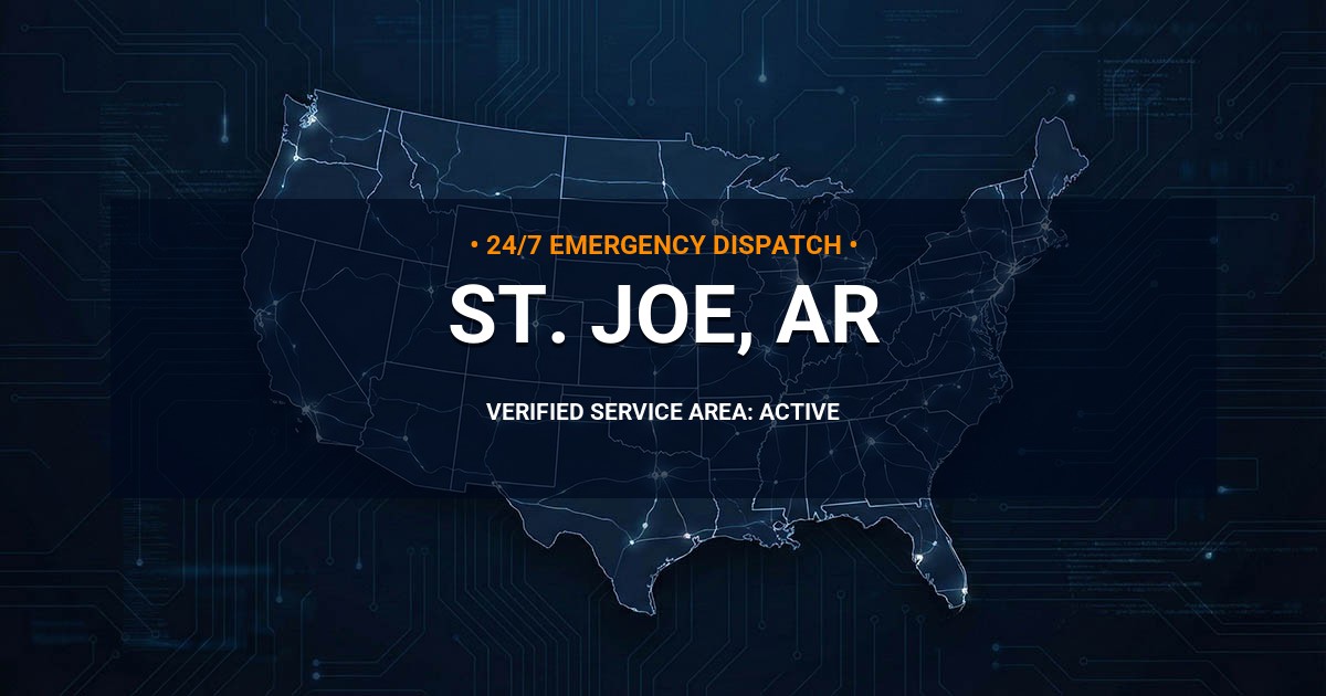 Emergency Plumbing Dispatch Map for Plumbing Services: St. Joe, AR
