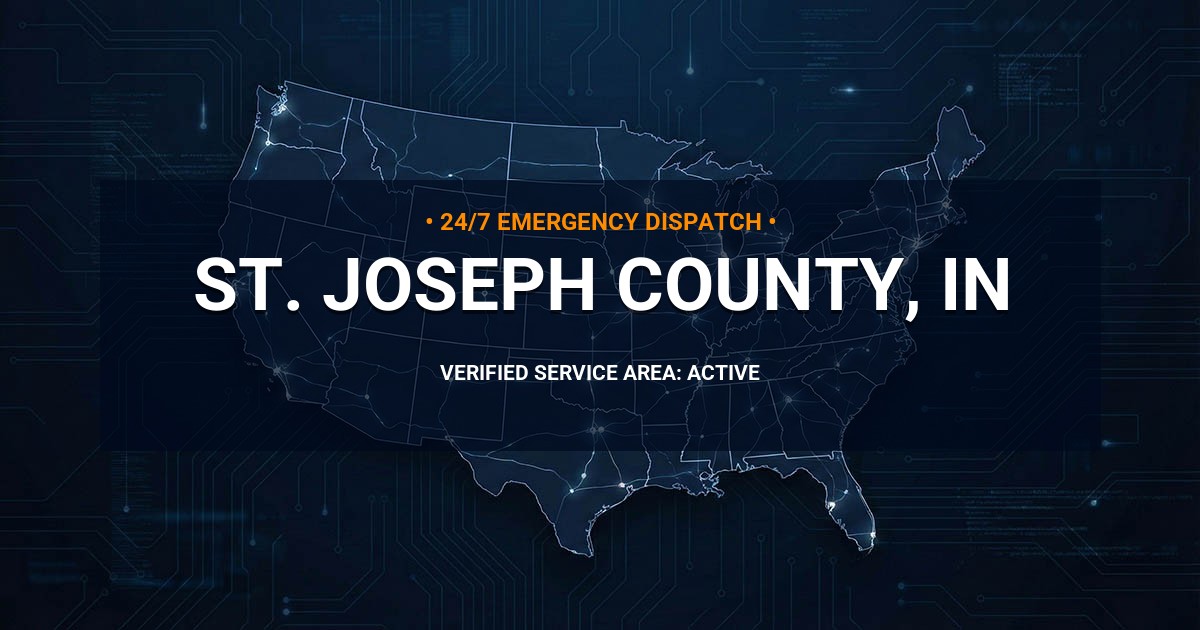 Emergency Plumbing Dispatch Map for St. Joseph County Plumbing Logistics