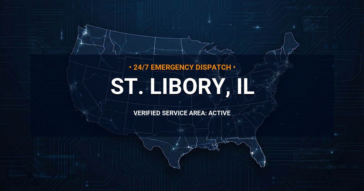Emergency Plumbing Dispatch Map for Plumbing Services: St. Libory, IL