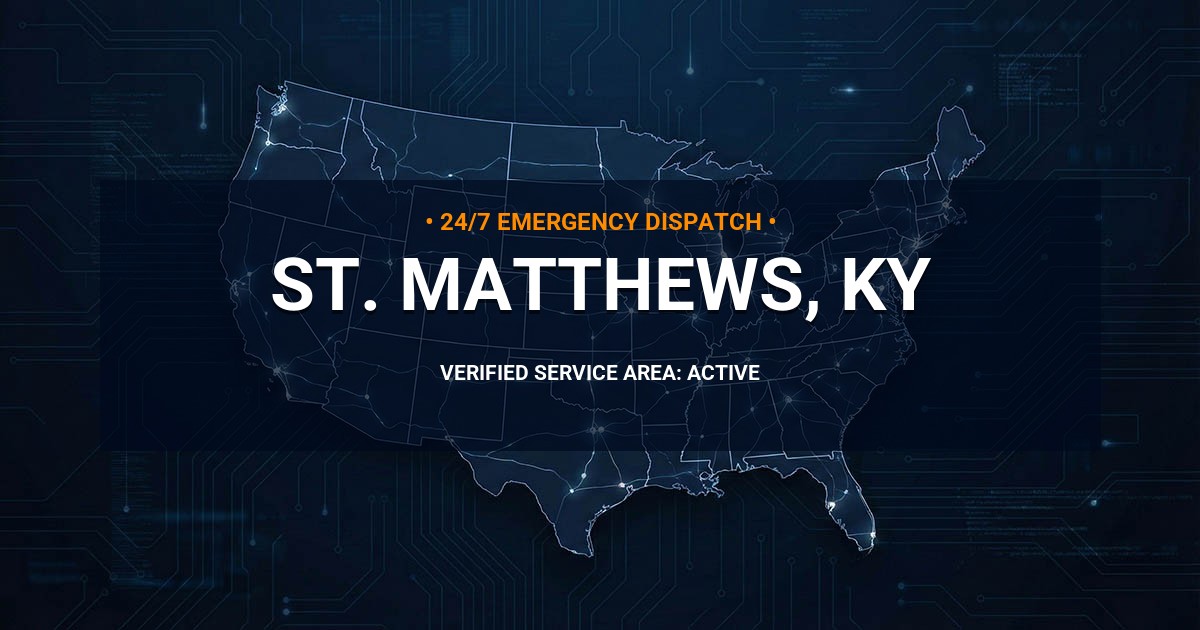 Emergency Plumbing Dispatch Map for Plumbing Services: St. Matthews, KY