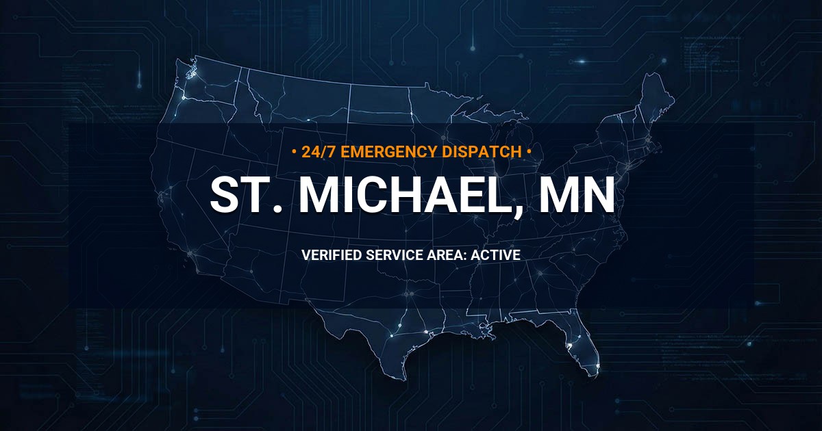 Emergency Plumbing Dispatch Map for Plumbing Services: St. Michael, MN
